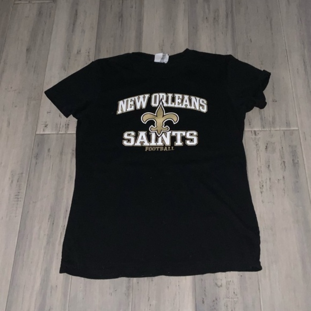 NFL New Orleans Saints Black Short Sleeve Women’s Sporty T-Shirt